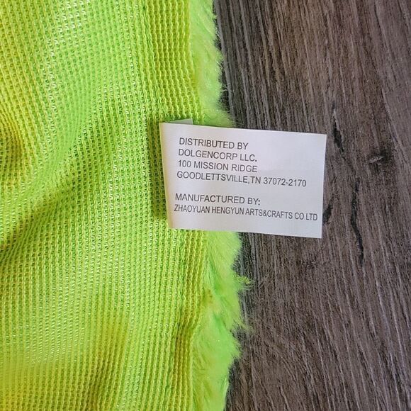 Green Fuzzy Embroidered Frankenstein Trick or Treat Bag - Picture 7 of 10